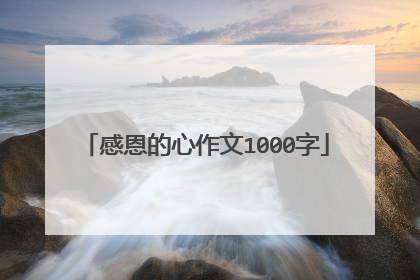 感恩的心作文1000字