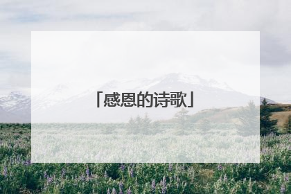 感恩的诗歌