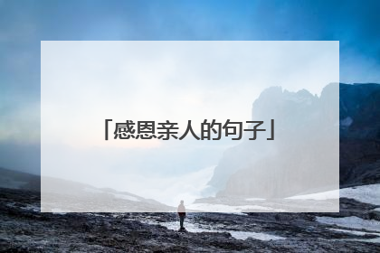 感恩亲人的句子