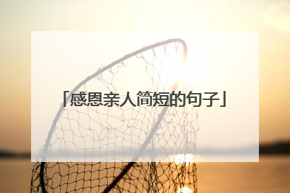 感恩亲人简短的句子