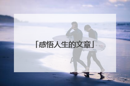感悟人生的文章