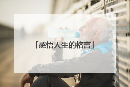 感悟人生的格言