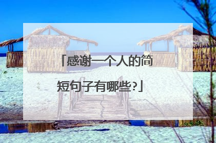感谢一个人的简短句子有哪些?