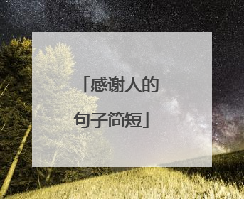 感谢人的句子简短
