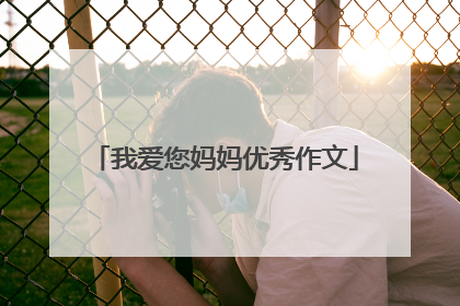 我爱您妈妈优秀作文