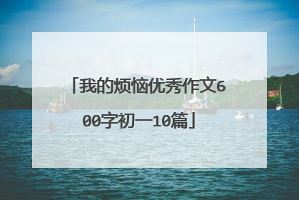 我的烦恼优秀作文600字初一10篇