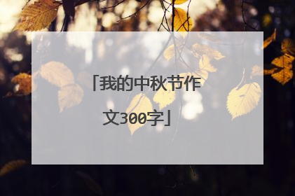 我的中秋节作文300字