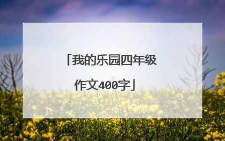 我的乐园四年级作文400字