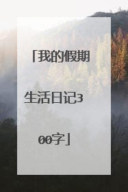 我的假期生活日记300字