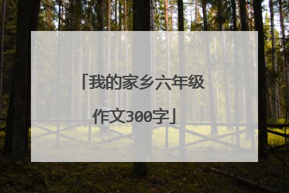 我的家乡六年级作文300字