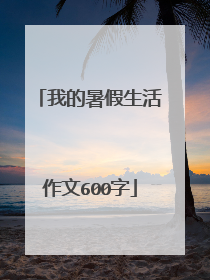 我的暑假生活作文600字