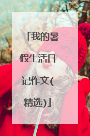 我的暑假生活日记作文(精选)