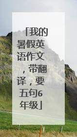 我的暑假英语作文，带翻译，要五句6年级