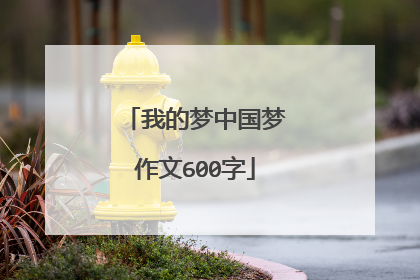 我的梦中国梦作文600字