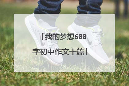 我的梦想600字初中作文十篇