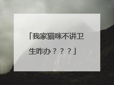 我家猫咪不讲卫生咋办？？？