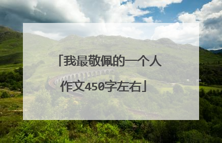 我最敬佩的一个人作文450字左右