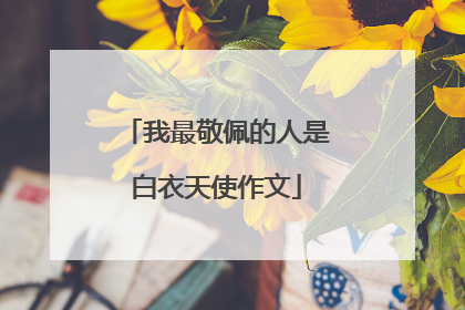 我最敬佩的人是白衣天使作文
