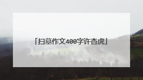 扫墓作文400字许杏虎