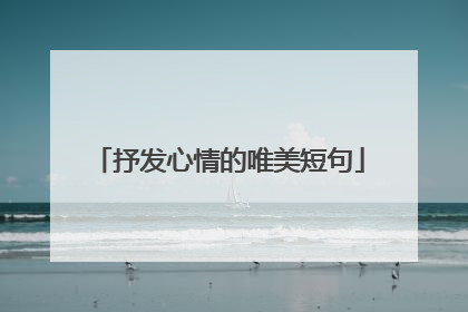 抒发心情的唯美短句
