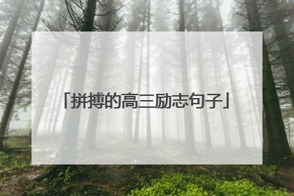 拼搏的高三励志句子