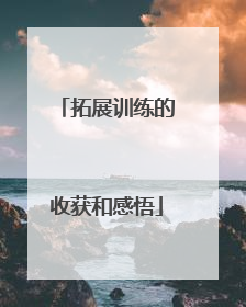 拓展训练的收获和感悟
