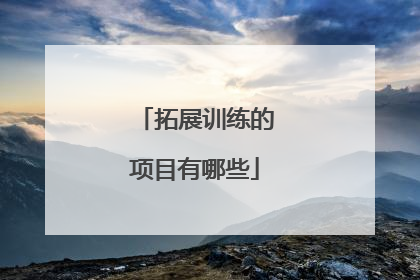 拓展训练的项目有哪些