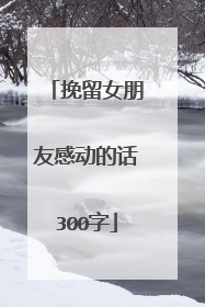 挽留女朋友感动的话300字