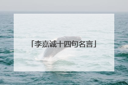 李嘉诚十四句名言