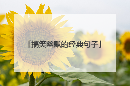 搞笑幽默的经典句子