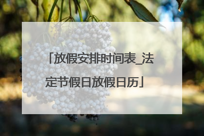 放假安排时间表_法定节假日放假日历