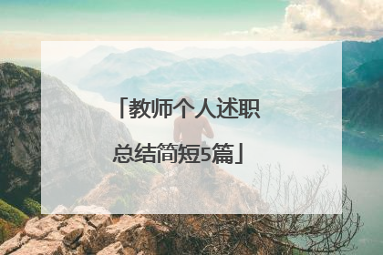 教师个人述职总结简短5篇