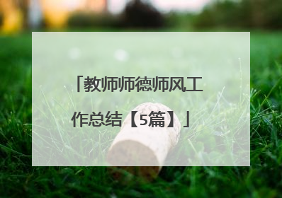 教师师德师风工作总结【5篇】