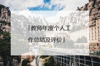 教师年度个人工作总结及评价