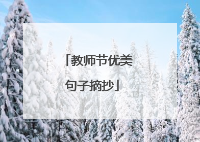 教师节优美句子摘抄