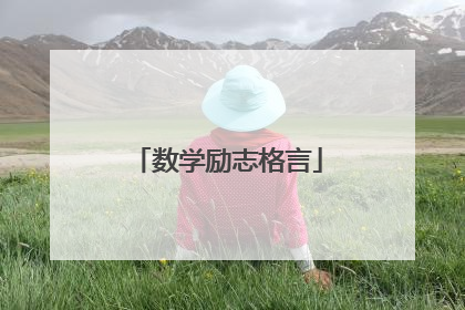 数学励志格言