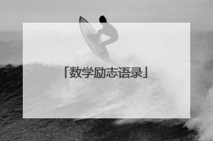 数学励志语录