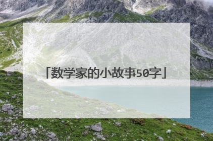 数学家的小故事50字