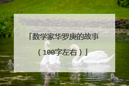 数学家华罗庚的故事（100字左右）