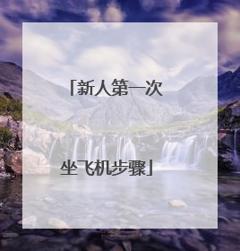 新人第一次坐飞机步骤