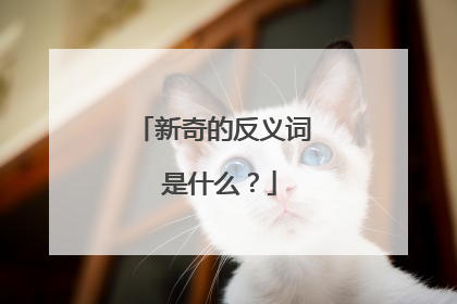 新奇的反义词 是什么？