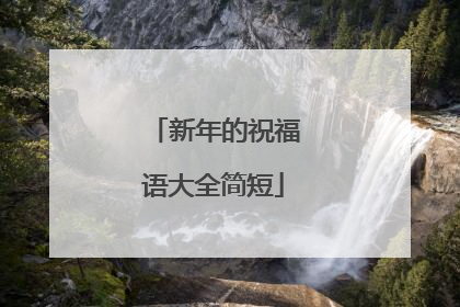 新年的祝福语大全简短