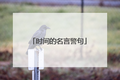 时间的名言警句