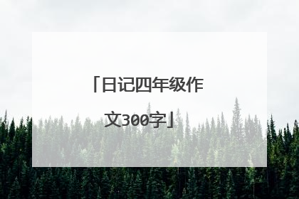 日记四年级作文300字