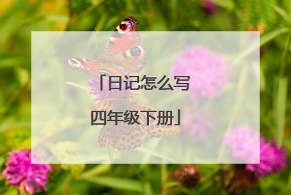日记怎么写四年级下册