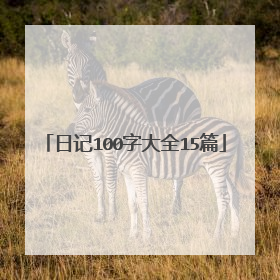 日记100字大全15篇
