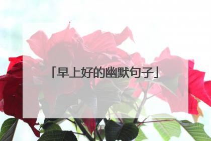 早上好的幽默句子