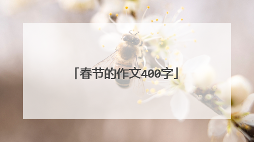 春节的作文400字