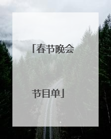 春节晚会节目单