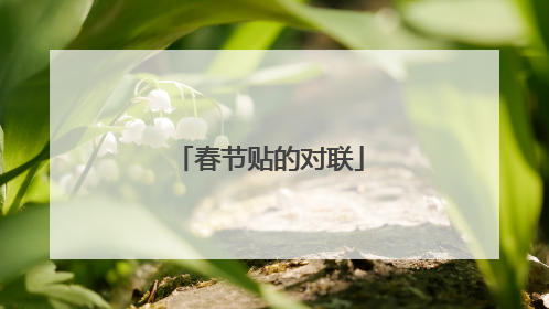 春节贴的对联